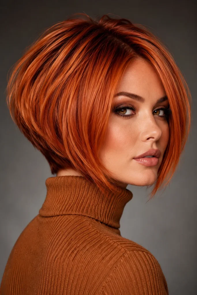 5. Copper Toned Stacked Bob