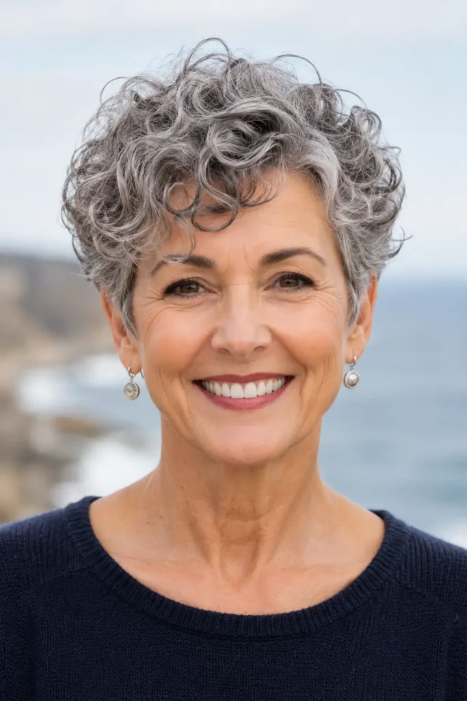 Short Pixie Haircuts for Older Women 7 5. Curly Pixie for Natural Texture