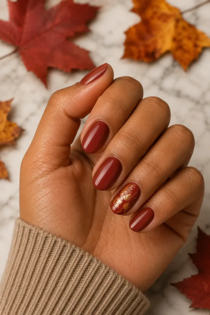 Fall Nail Color Ideas 7 5. Rust Red