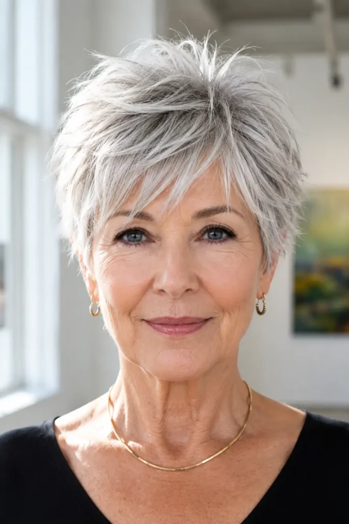Shaggy Hairstyles for Older Women 8 6. The Pixie Shag