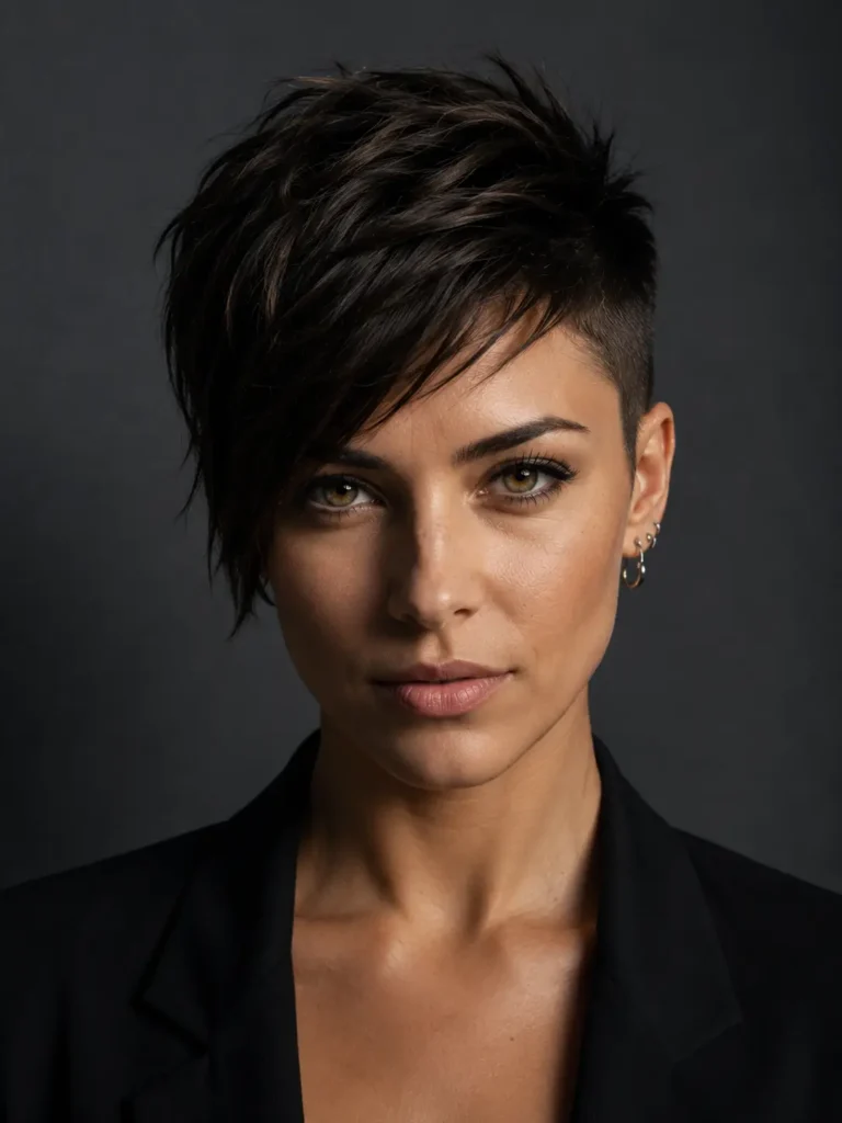 Short Pixie Cut Ideas 9 7. Asymmetrical Edgy Pixie