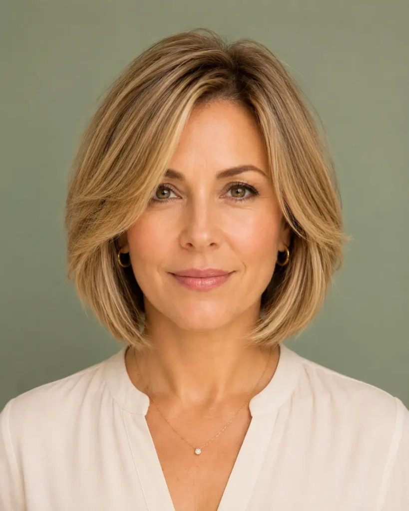 7. Layered Bob With Face Framing Pieces