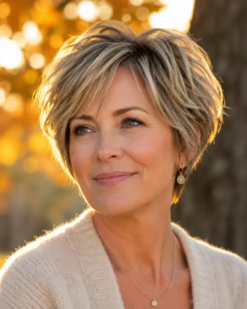 Short Haircuts for Women Over 50 8 7. Pixie Bob With Lifted Nape