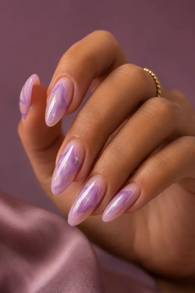 Aura Nails 10 8. Aura Nails on Almond Nails