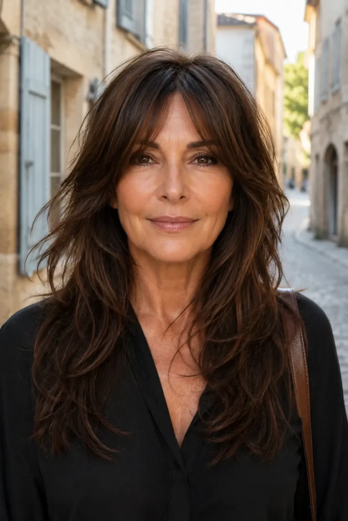 Shaggy Hairstyles for Older Women 10 8. The Long Layered Shag