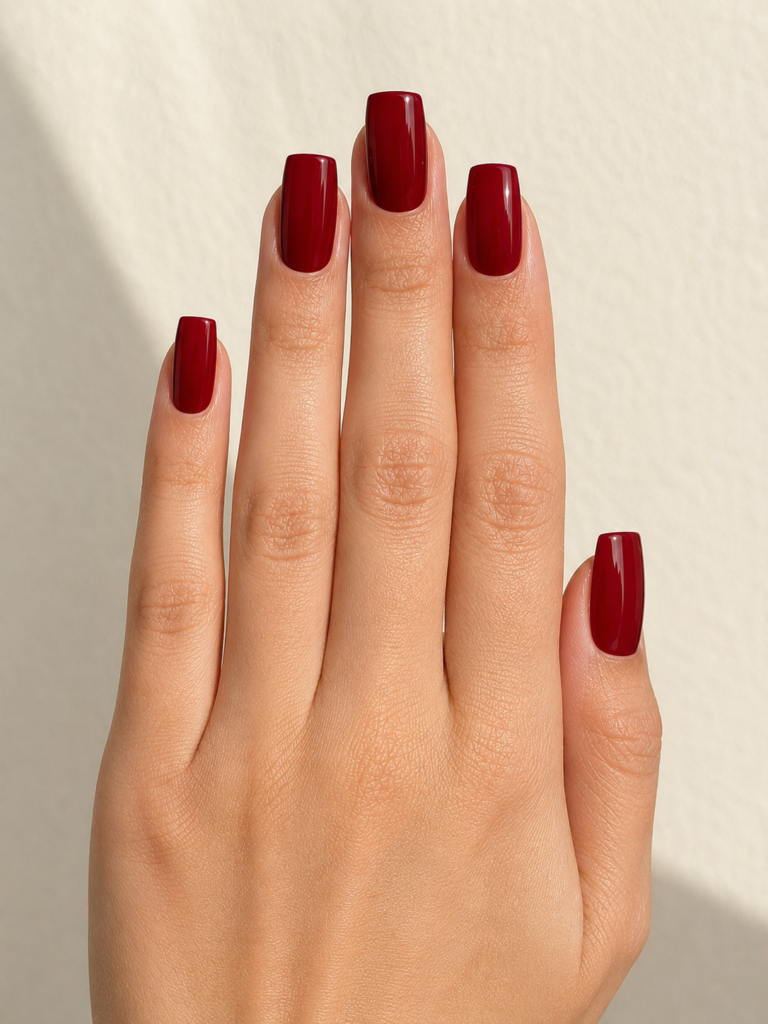 Red Cherry Nail Ideas 11 9. Cherry Red Square Nails