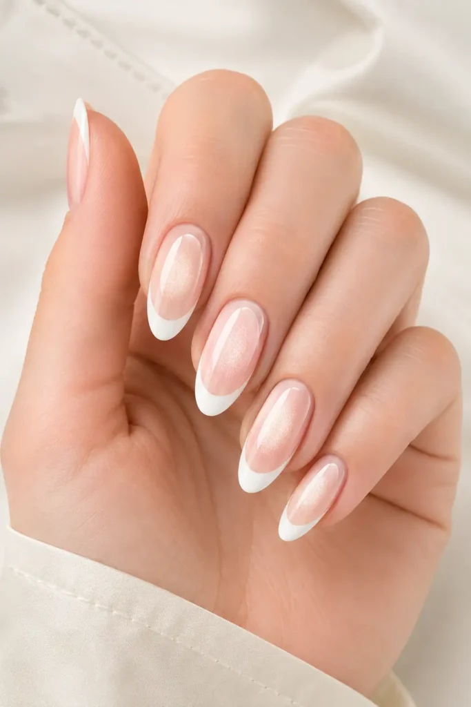 Aura Nails 11 9. French Aura Hybrid Nails