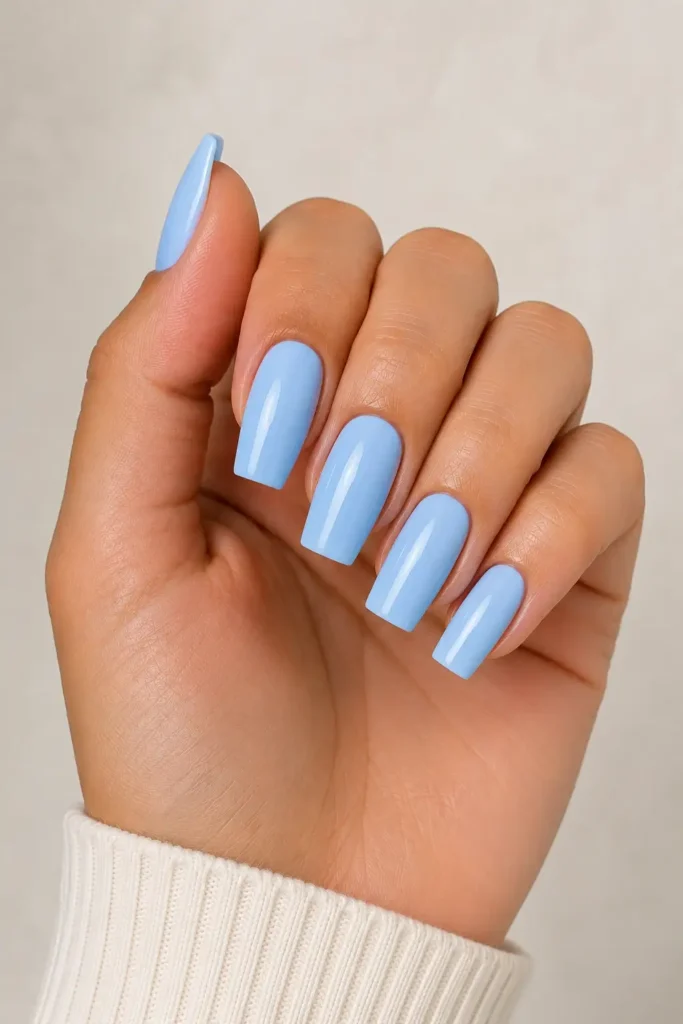Light Blue Nail Ideas 11 9. Light Blue Square Nails