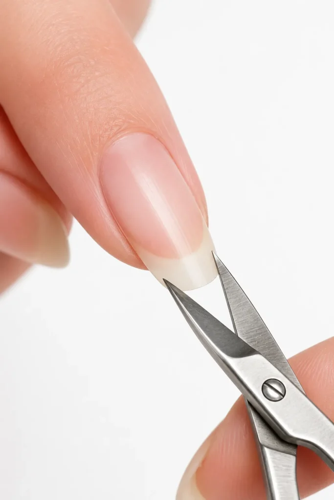 Tips for Growing Long Healthy Nails Naturally 5 scissors trimming