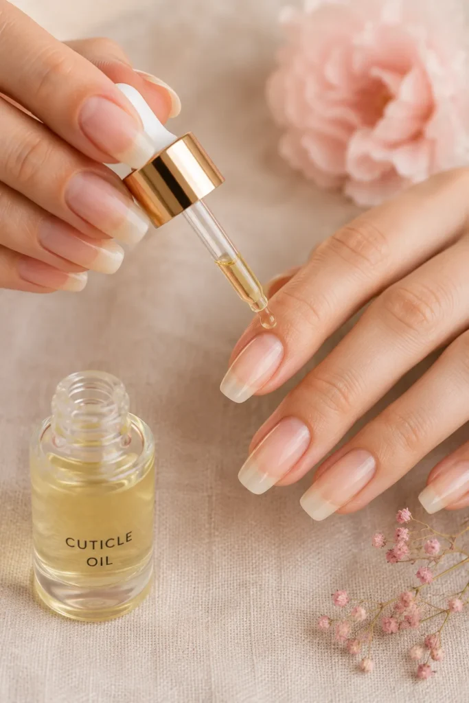 Tips for Growing Long Healthy Nails Naturally 4 simple cuticle oil application