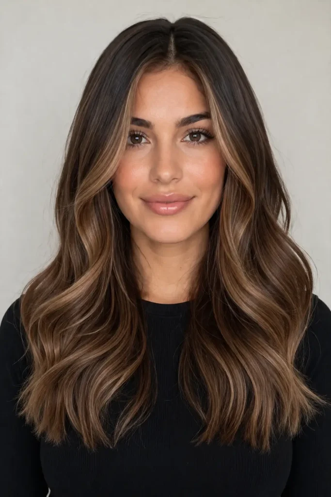 1. Balayage on Brown Hair