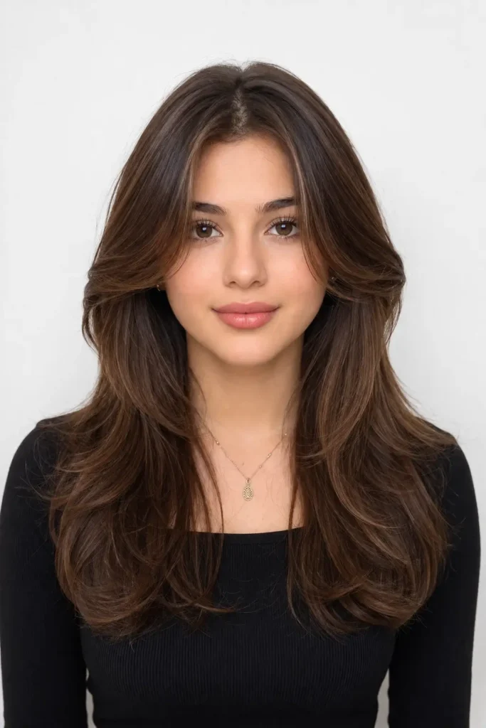 1. Long Layered Haircut