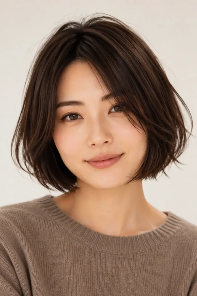 Short Bob Hairstyles for Thin Fine Hair 3 1. Textured Chin Length Bob