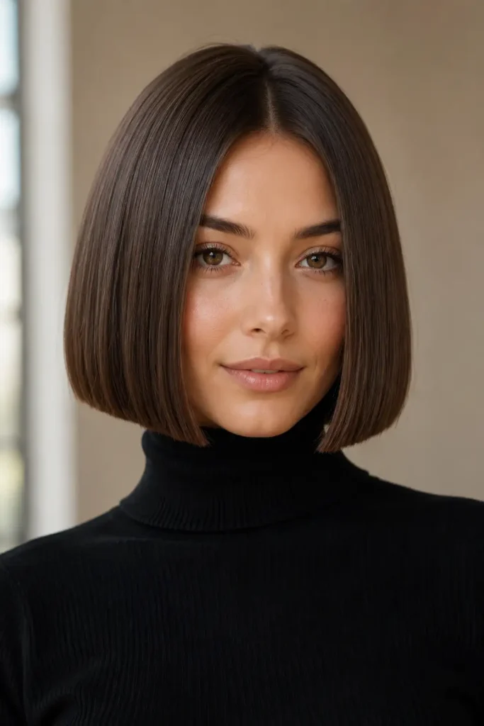 1. The Classic Blunt Chin Length Bob