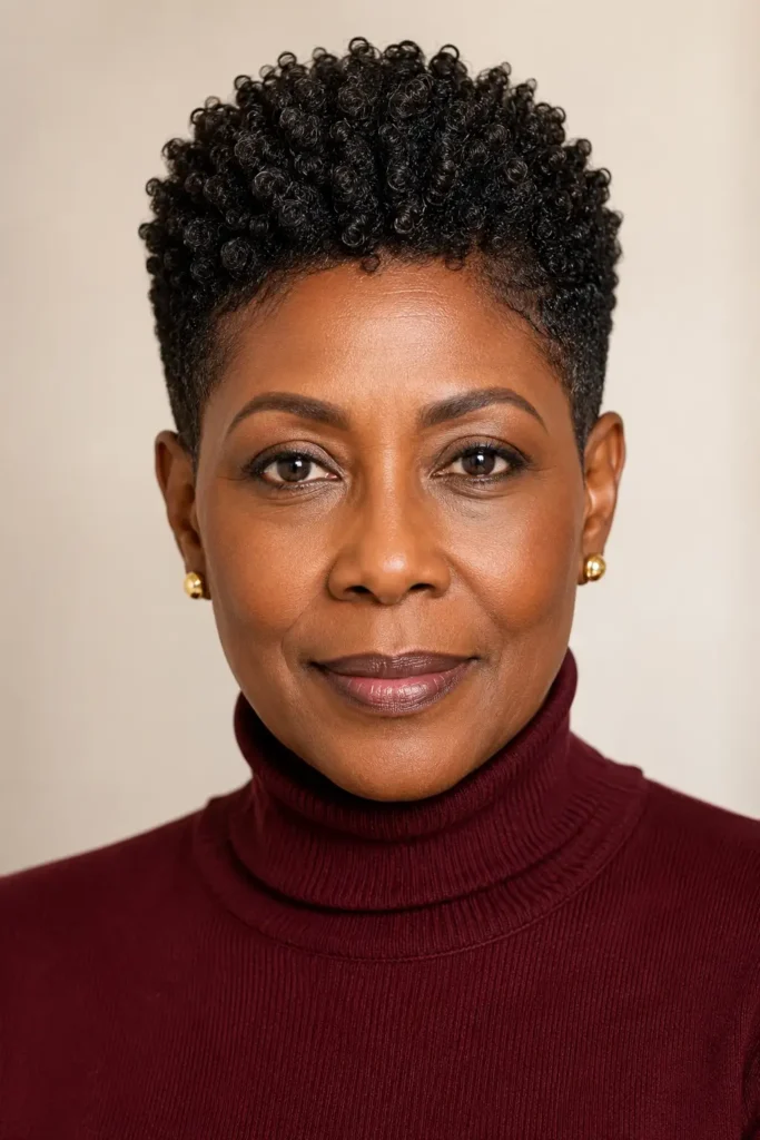 Pixie Hairstyles for Older Black Women 3 1. The Classic Tapered Pixie on Natural 4C Hair