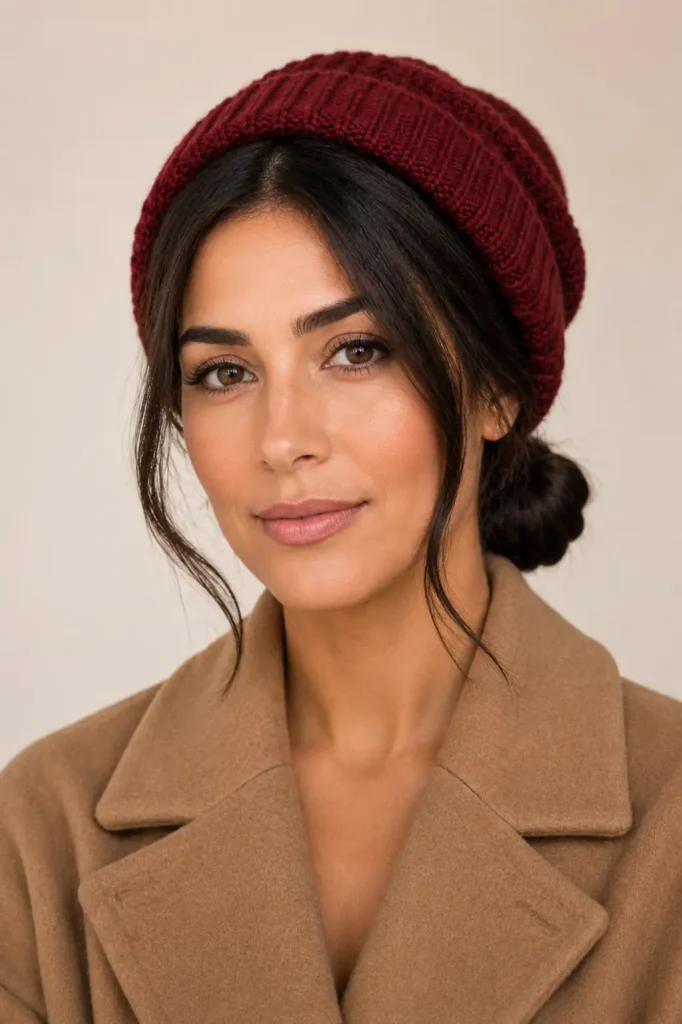 1. The low bun with face framing tendrils