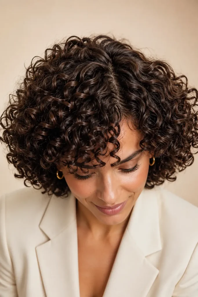10. Curly French Bob
