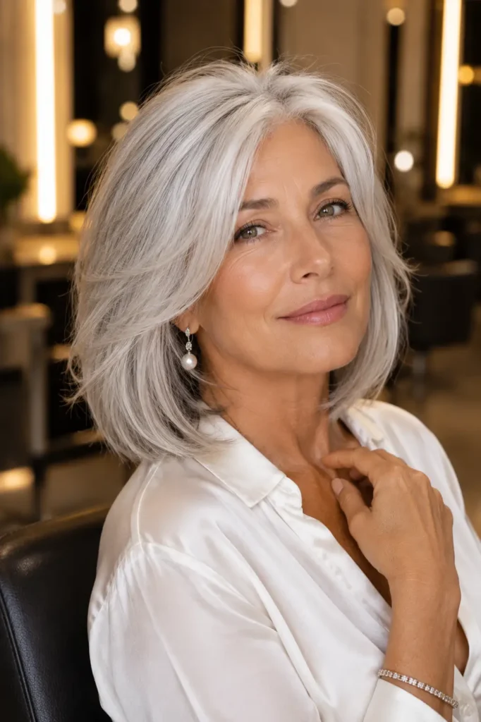 10. Layered Bob for Women Over 50