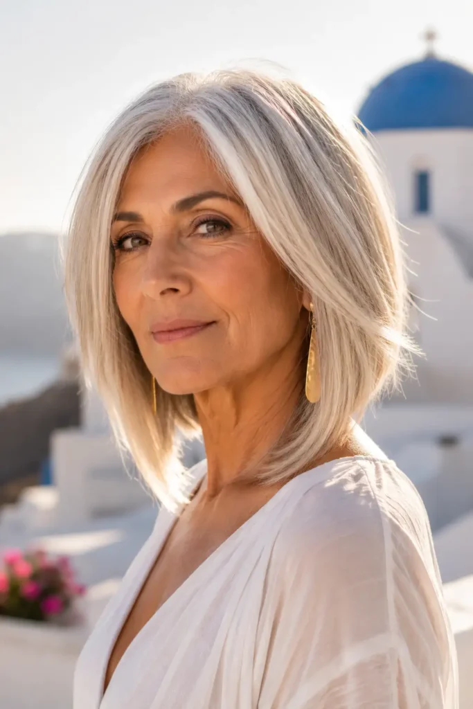 medium length hairstyles for women over 60 with thin fine hair 13 11. Soft A Line Medium Cut