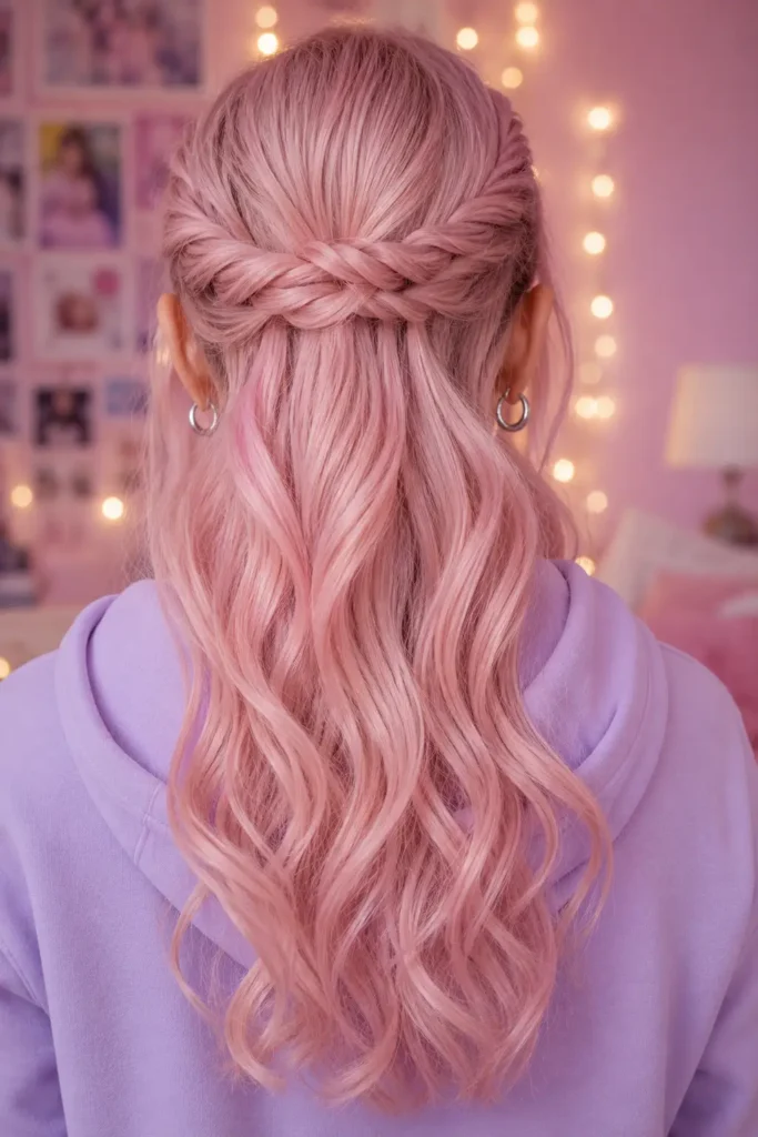 11. The Rope Twist Half Up