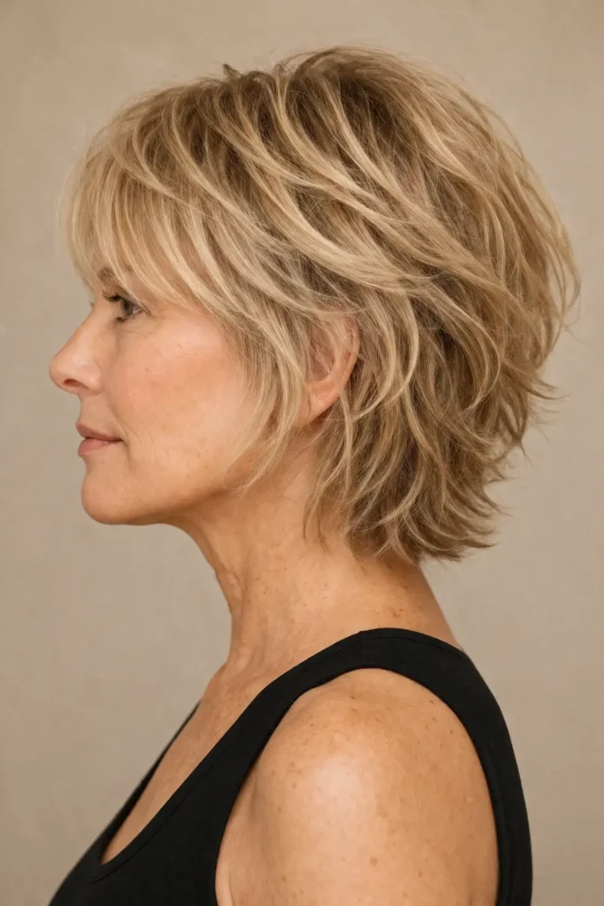 Short Shag Haircuts for Women Over 60 13 11 Prompt 11 Side Part Short Shag Haircut Women Can G Woman with short shag haircut 202607070819