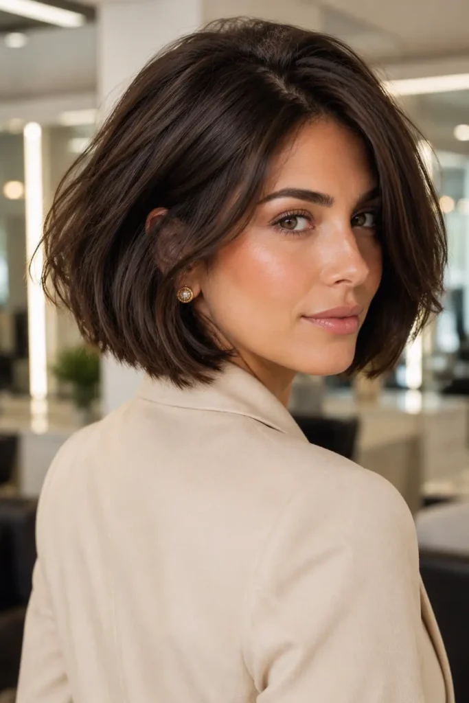 12. French Bob for Thick Hair