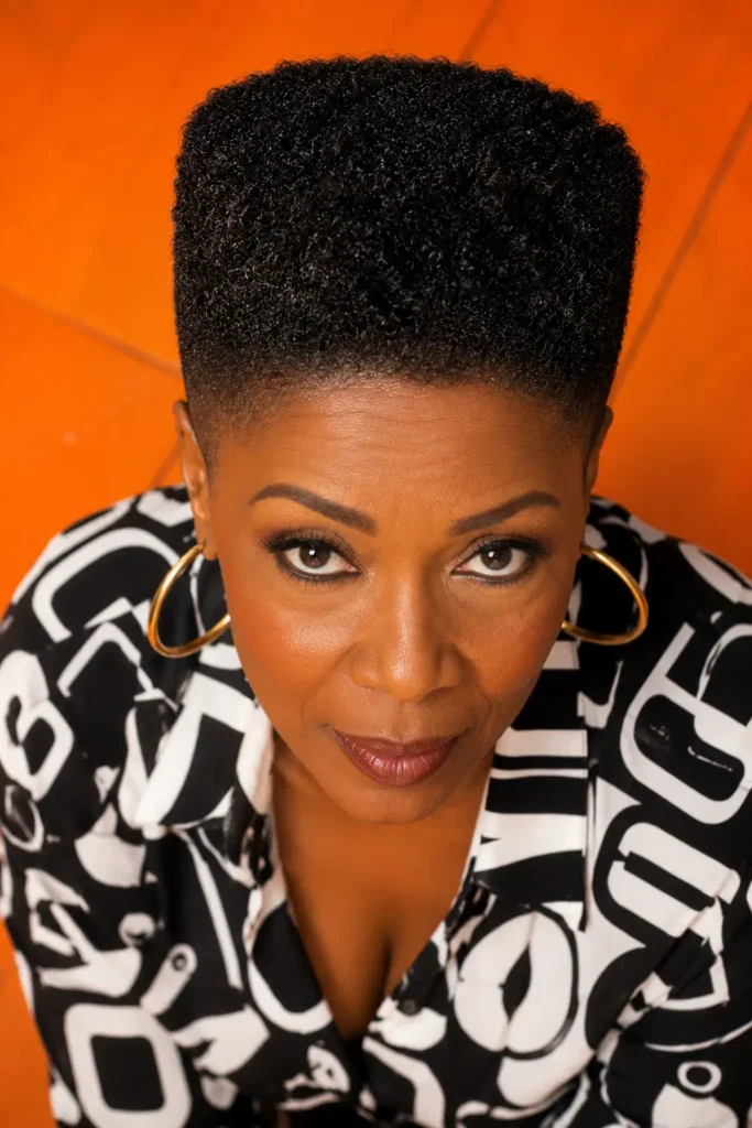 Pixie Hairstyles for Older Black Women 14 12. High Top Fade Pixie on Natural Hair
