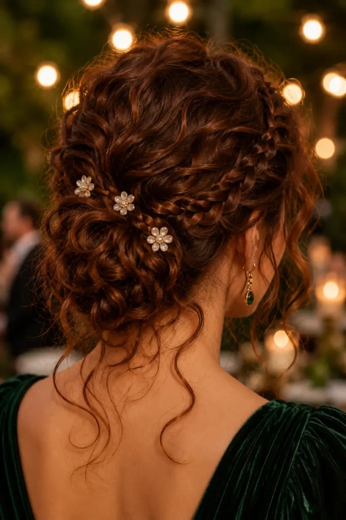 12. Sea swept updo with braided accents