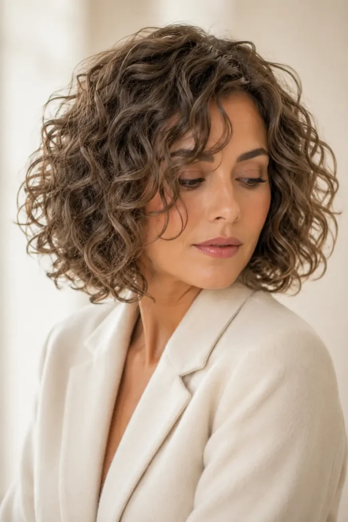 12. Soft Romantic Curly Bob