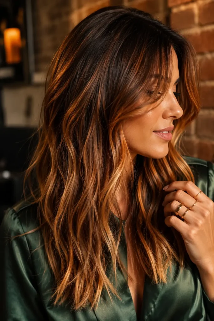 13. Copper Kissed Brown to Blonde Balayage