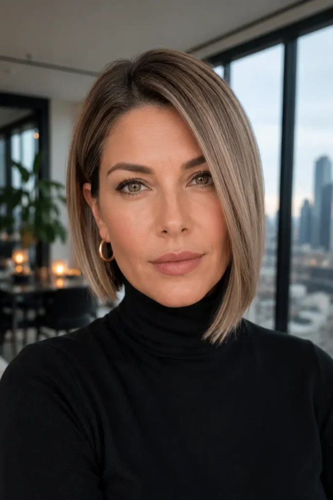 Lob Haircuts for Thin Hair 15 13. Oval Face Classic Straight Lob at Any Length