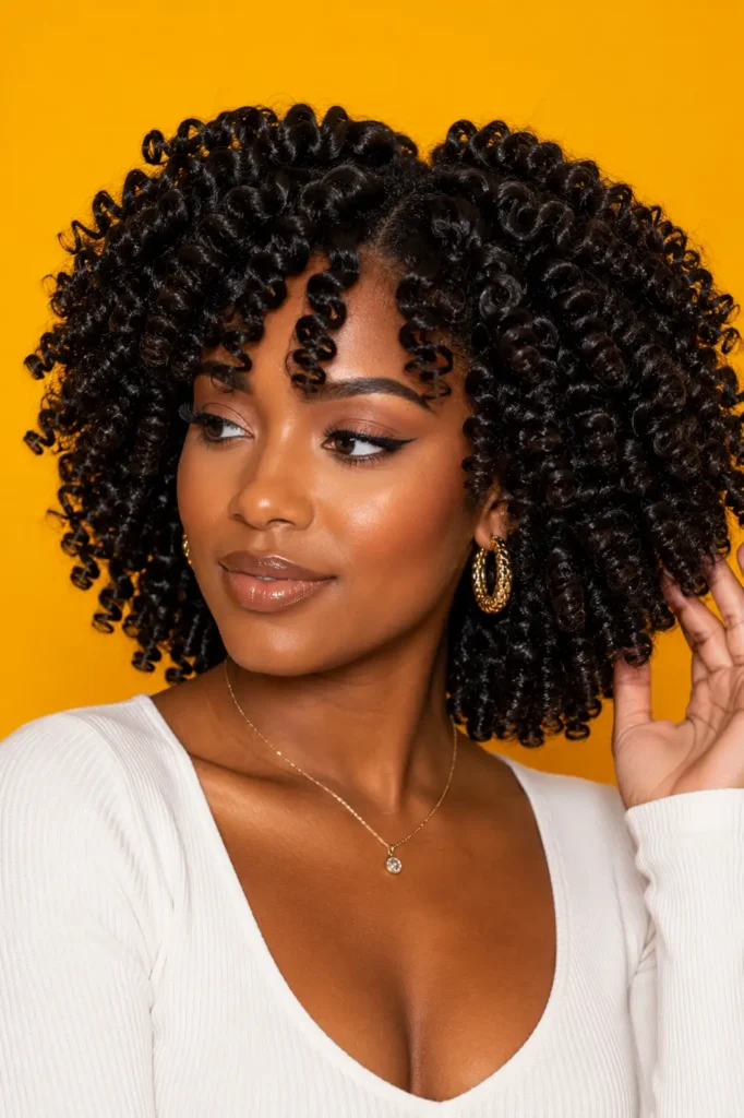 14. Bantu knot out curls