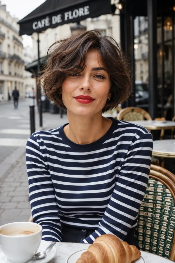 Pixie Bob Haircut Ideas 16 14. Dark Bob with Pixie Layers