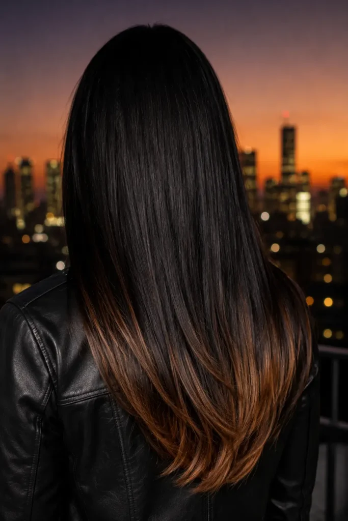 14. Honey Balayage on Natural Black Hair