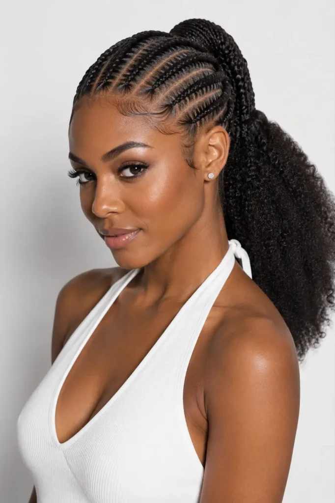 15. Boho Braided Ponytail