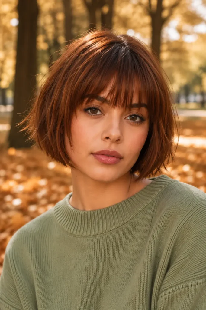 15. Choppy Bob with Highlights for Perceived Depth