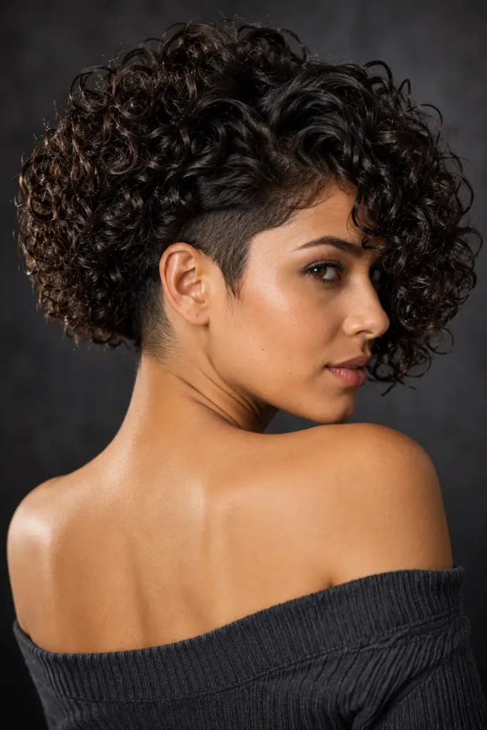 15. Curly Bob with Undercut