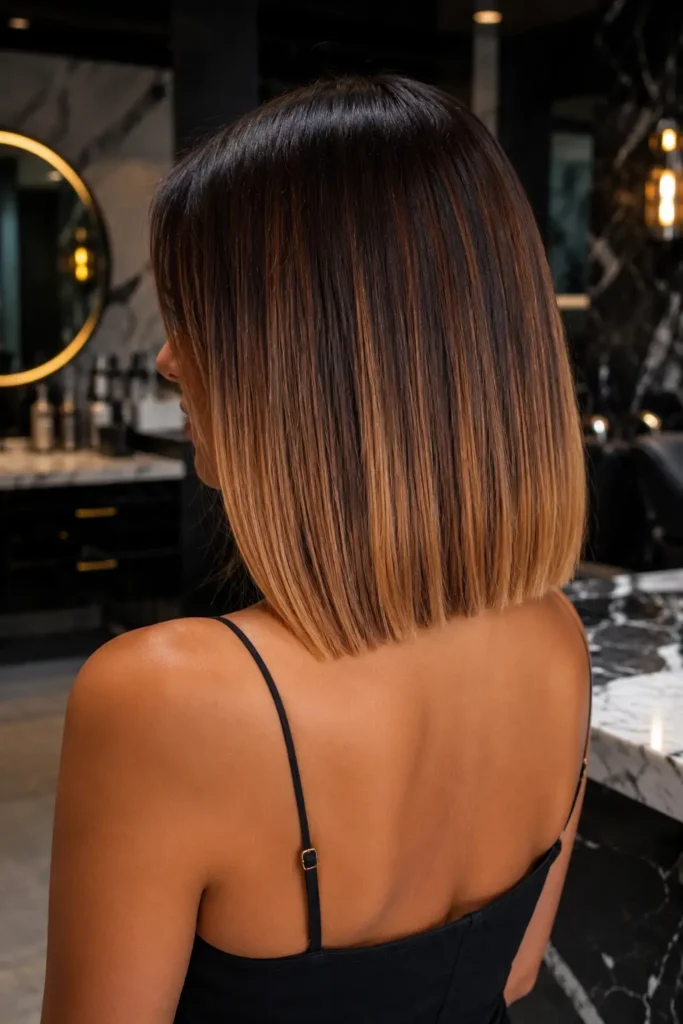Lob Haircuts for Thin Hair 17 15. Money Piece Highlights on a Dark Lob