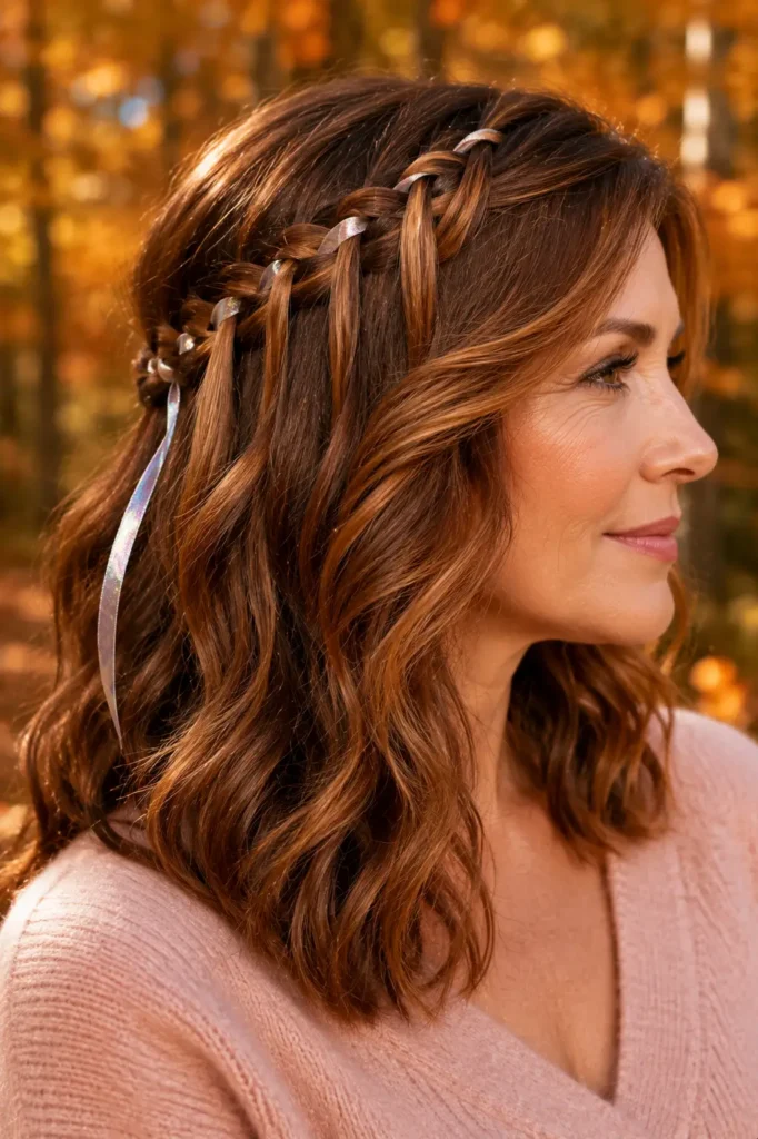 16. Pearl and ribbon accent braids