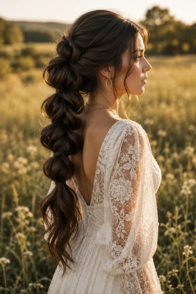 16. Rope Braid Ponytail