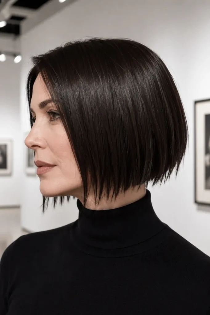 16. Sleek Choppy Bob for Straight Fine Hair