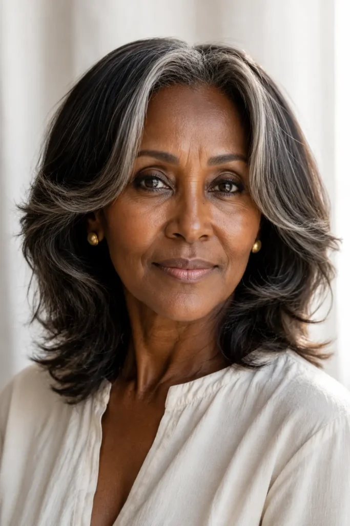 medium length hairstyles for women over 60 with thin fine hair 19 17. Layered Cut With Face Framing