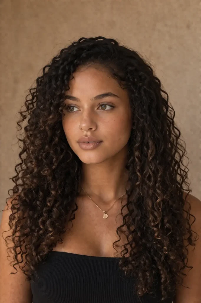 17. Natural Curly Long Hairstyle