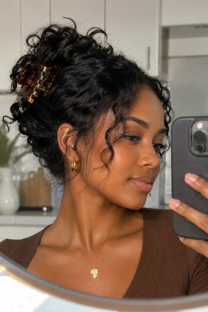 18. Claw clip updo