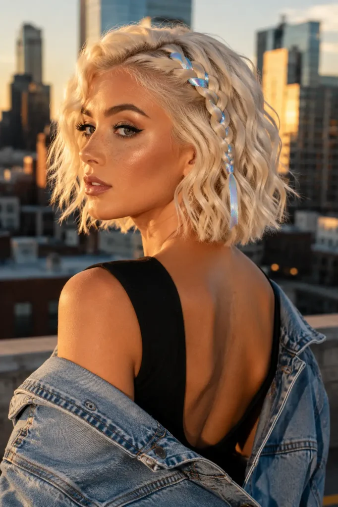 18. Goddess braids with shell beads