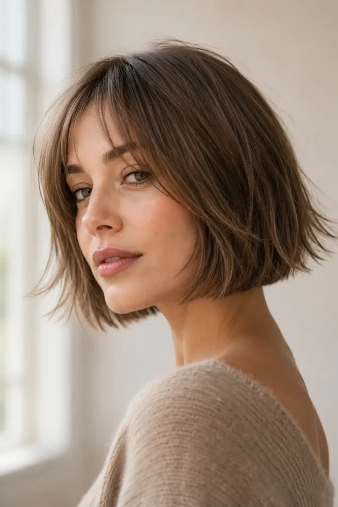 18. The Wispy Bob with Feathered Ends