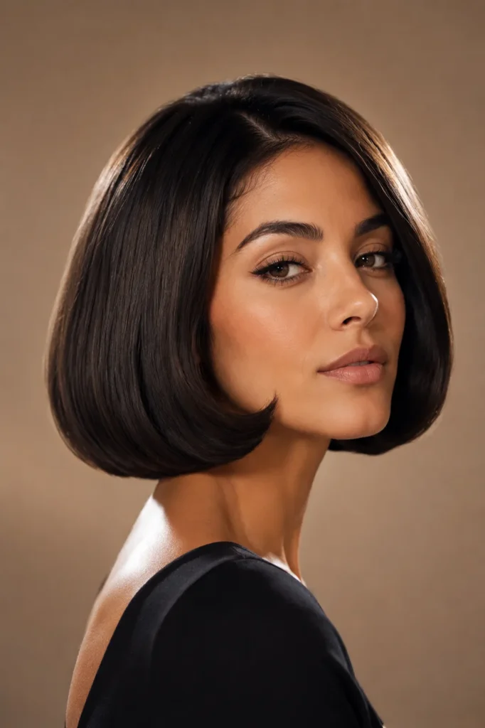Short Bob Hairstyles for Dark Thin Fine Hair 21 19. The Vintage 60s Bob