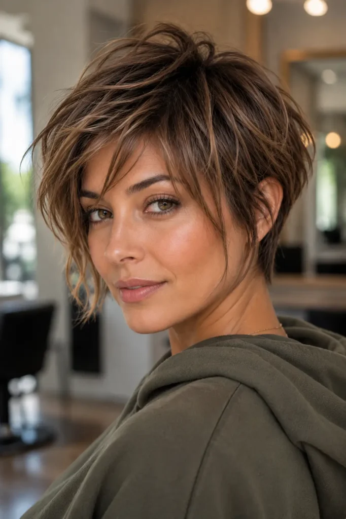 19. Tousled bedhead pixie bob