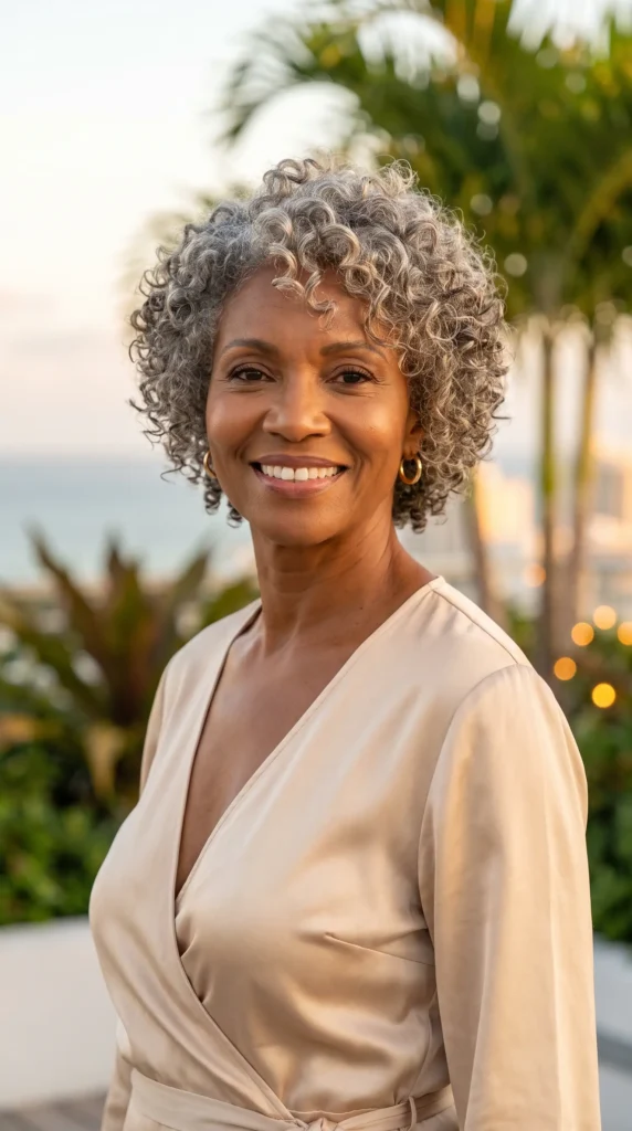 Short Shag Haircuts for Women Over 60 21 19 Prompt 19 Short Curly Shag Haircut With Silver Hig Woman with silver highlights 2K 202607070829