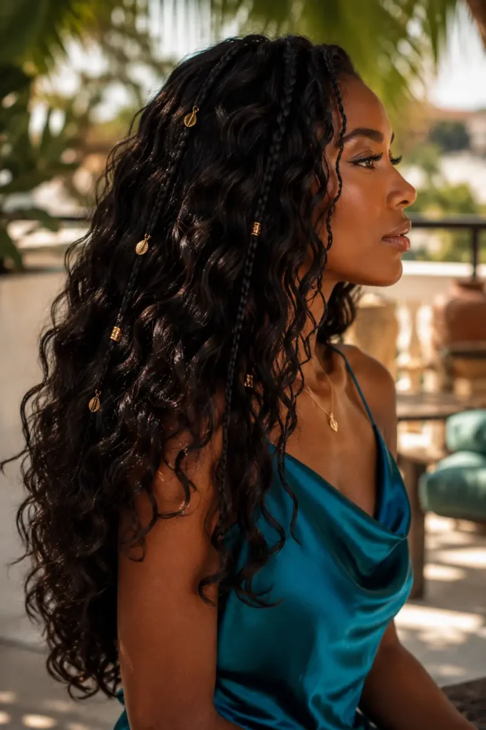 2. Mermaid braid down one side